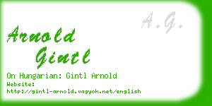 arnold gintl business card